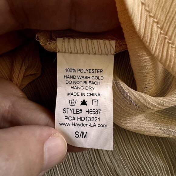 Hayden Gold Sheer Oversized Blouse Size S - Picture 4 of 7